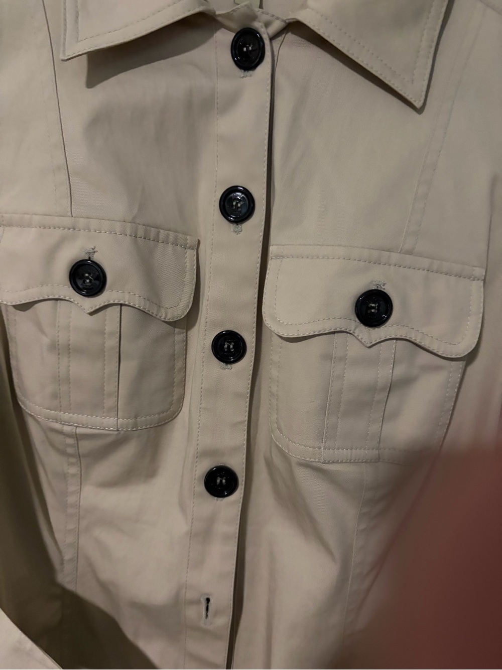 Burberry London Trench Dress Women's Beige with Black Buttons Size8 - Picture 6 of 9